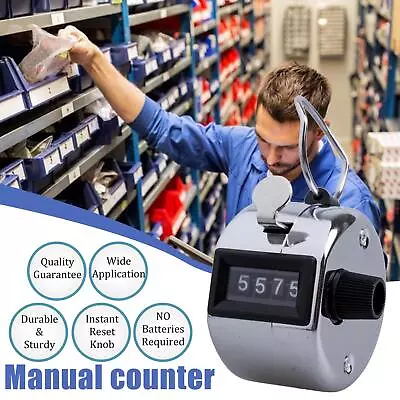 Digit Counting Manual Hand Tally Number Counter Mechanical Click Clicker • $2.88