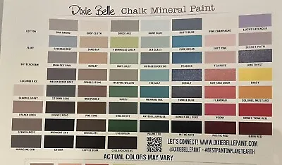 Dixie Belle 4 Ounce Chalk Mineral Paint Furniture Decor Craft 60 Colors • $9.95