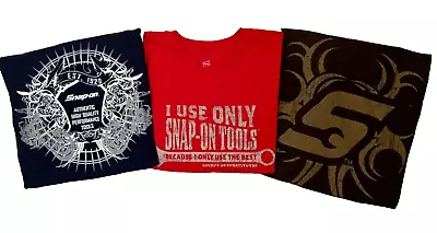 LOT OF 3 Snap On T-Shirts Men XL Assorted Graphics Mechanic Garage Cotton NEW • $36