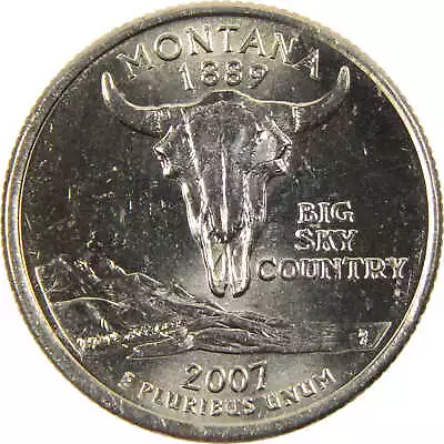 2007 P Montana State Quarter BU Uncirculated Clad 25c Coin • $4.99