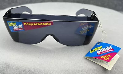 Solar Shield Sunglasses Fits Over Glasses Sunshades Drive Fish Outdoors 100% UV • $6.25