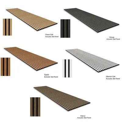 Acoustic Wall Slat Panel Luxury 3D Veneer Modern Wood 240cmx60cm • £99.99