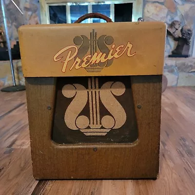 Premier 110 Guitar Harp Amplifier Vintage 1950s All Tube Tan/brown Nice Shape! • $729.95