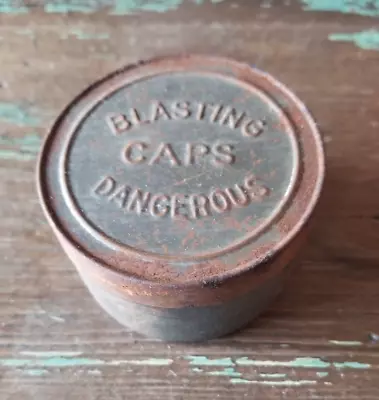 Old Vintage Mining Safety Fuse/ Blasting Cap Tin #6 Circa 1920-1945 Empty • $29.95