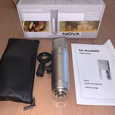 M-Audio NOVA Class A Fet Condenser Microphone Complete W/Box Bag Mount - NO XLR! • $75