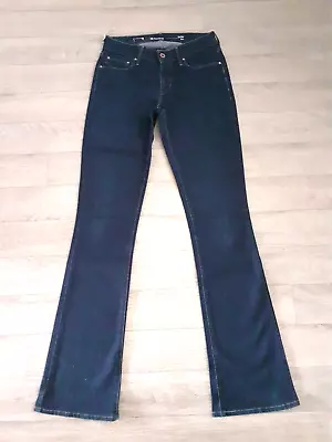 LEVI'S Demi Curve Mid Rise Boot Cut Stretch Blue Womens Jeans W27 L33 (455) • £15.25