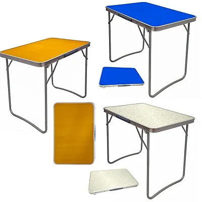 Folding Table Portable Fold Up Tables Camping Garden Party Trestle Dinner Table • £16.85