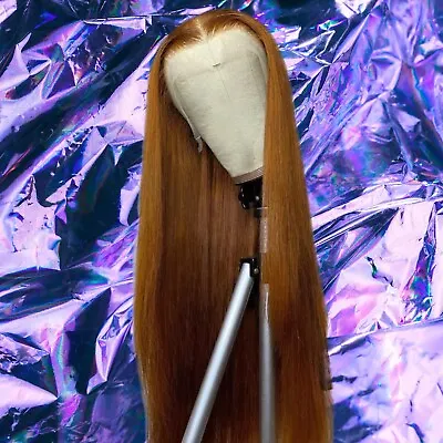 Ginger Straight Human Hair Lace Front Wig 13x4🔥 UK Seller🇬🇧 Free P&P🎁 • £210