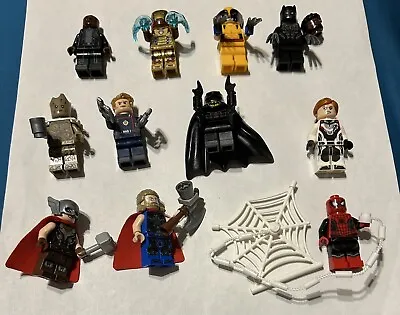 LEGO Lot Of 11 Super Heroes NEW Minifigures Mini Figs Thor Groot Wolverine Star • $85.91