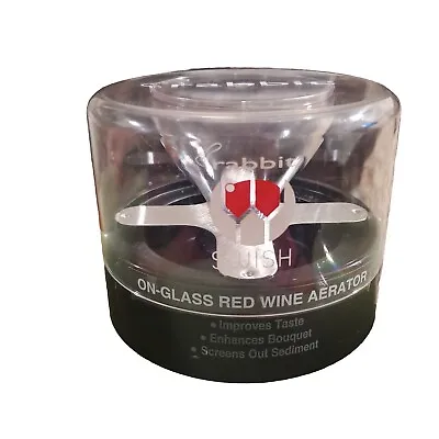 New METROKANE RABBIT SWISH ON GLASS/BOTTLE RED WINE AERATOR  MAN CAVE BRA BAR • $25
