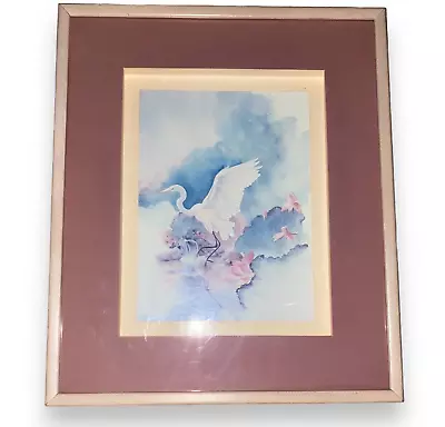 Gloria Eriksen Vintage Stork/Egret/Heron Print Wood Shadow Box Frame 21  X 25  • $59.99