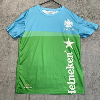 £9.95 • Buy UEFA Euro 2020 Men's Shirt Heineken Blue Green Crew Neck Football Shirt M Medium