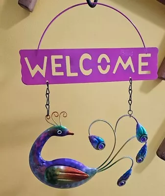 Metal Peacock Welcome Sign/Wall Hanging Decor  • $4.91
