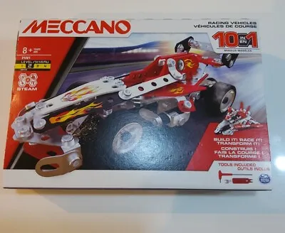 £17.50 • Buy Meccano Racing Vehicles 10 In 1 Model 21201 STEM Set 225 Parts Toy For Ages 8+