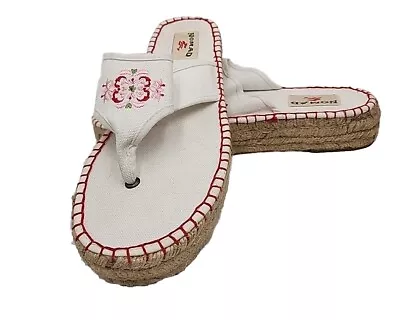 Nomad Womens Size 10 Woven Espridelle Thong Sandals • $15