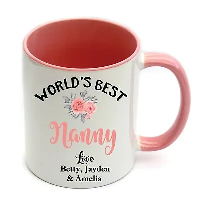 WORLD'S BEST NANNY Personalised Coffee Cup Mug Birthday Gift Mothers Day • $15.95