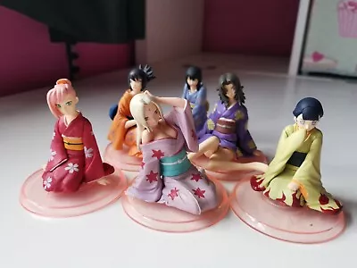 Naruto Megahouse Premium Heroines Kimono Yukata Figures Full Set Tsunade Sakura • £40