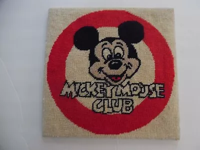 Vintage Mickey Mouse Club Needlepoint Canvas Walt Disney Productions • $49.95