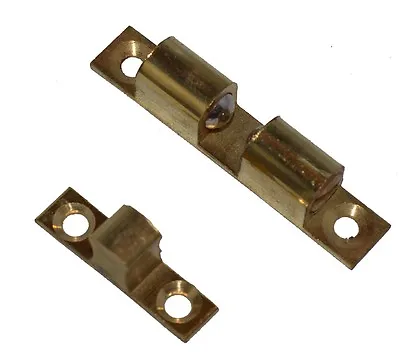 £3.99 • Buy Small Solid Brass Spring Loaded Ball Door Or Cupboard Catch (21208) 