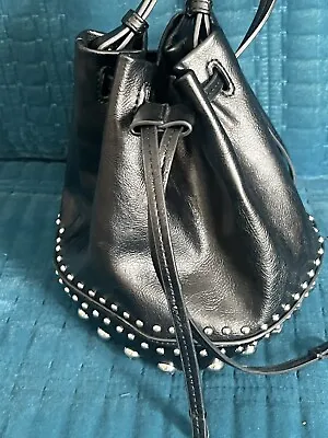 ZARA Bucket Bag STRAP Handle Black HandBag • $10