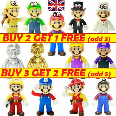 Super Mario Mini Action Figure Cute Toys Doll Kids Collectible Gift Xmas New • £7.56