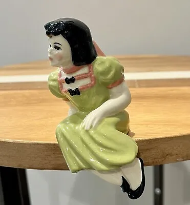 Ceramic Arts Studio Multicolor Vintage Girl Shelf Sitter Green Dress • $8.95