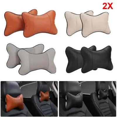 $15.13 • Buy 2x Car Seat Head Neck Rest Support Cushion Pad Headrest Safety Bone New J8G7