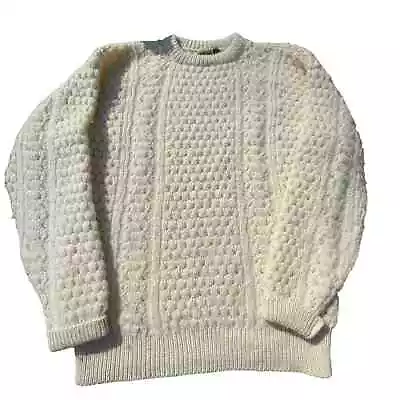 Bonner Ireland Handloomed Pure New Wool Irish Knit Sweater • $58