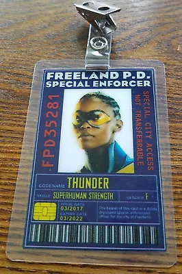 Black Lightning ID Badge- Thunder Cosplay Prop Costume • £7.55