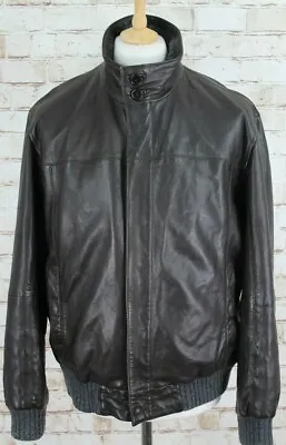 Marks & Spencer Collezioni Brown Soft Leather Jacket Size L • £18.34