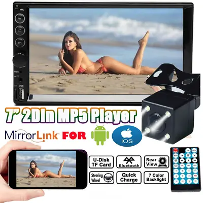 $67.49 • Buy Double 2 Din Car Stereo And Backup Camera Touch Screen Radio Mirror Link For GPS