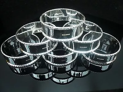 £235 • Buy 6 NEW Sterling Silver Napkin Rings (Boxed) , Scottish Edinburgh Hallmarked