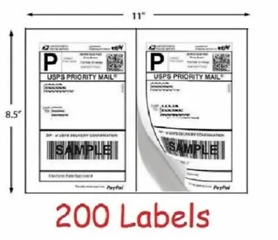 Shipping Labels Self Stick Paper For Printing USPS UPS EBay Postage • $8.99