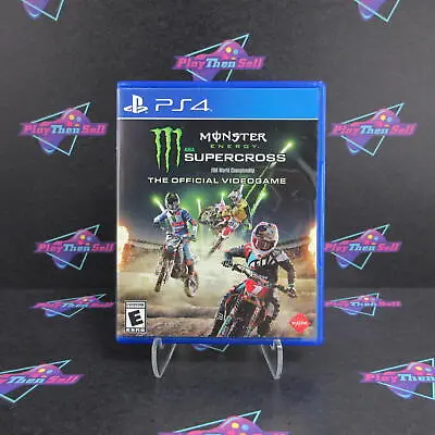 Monster Energy Supercross The Official Videogame PS4 - Complete CIB • $12.95