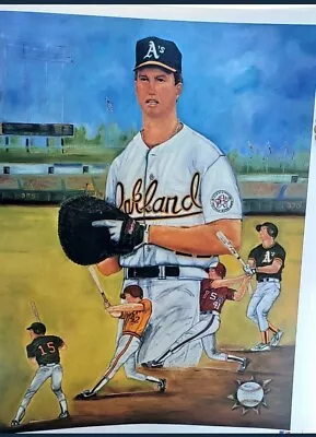 Vintage 1988 Mark McGwire Print Lithograph 26 X34   Oakland A's Athletics  • $19