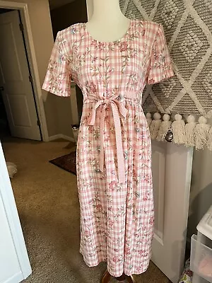 Vintage 80s And 90s Retro Dress Floral Pink • $14