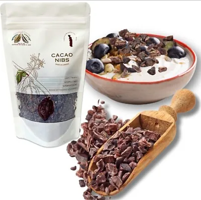 Organic CACAO / COCOA Nibs 100g Dominican Oko Caribe Vegan Superfood Coco Bean • £4.99