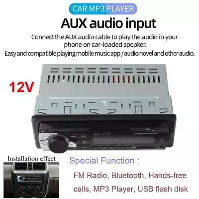 Retro Car In-Dash Bluetooth2.0 FM/SD/USB/AUX Input Radio Audio Stereo MP3 Player • $45.88