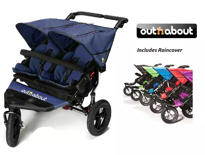 £539 • Buy Out N About Double Nipper 360 V4 Stroller - Royal Navy Includes Raincover