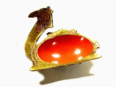 Vintage CAMEL ENAMEL RED BRASS ASHTRAY HAKULI MADE IN ISRAEL  (11C) • $26