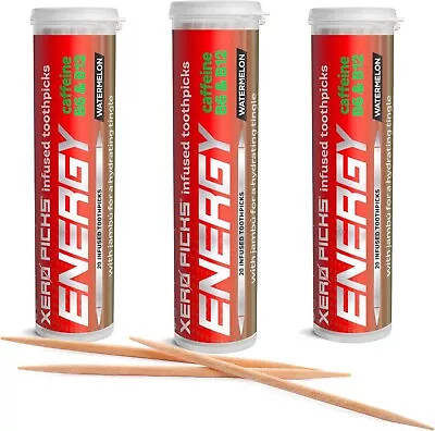 Xero Picks Energy Infused Flavored Toothpicks With Caffeine B12 And B6-60 Picks • $55.12