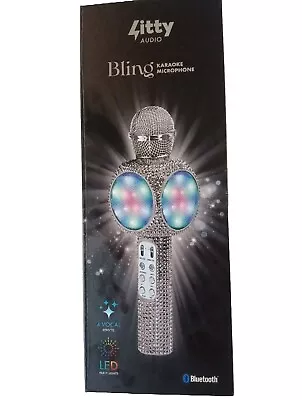 Wireless Sing-Along Bling Bluetooth Karaoke Microphone-Speaker LED Light-up L22 • $20.95