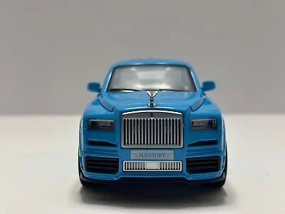 1:24 Rolls Royce Cullinan Mansory Diecast With LED HEADLIGHT & TAILLIGHT Blue • $35