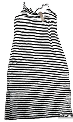 NWT J. CREW Blue White 100% Cotton Size XXS Strappy Dress H9334 • $22