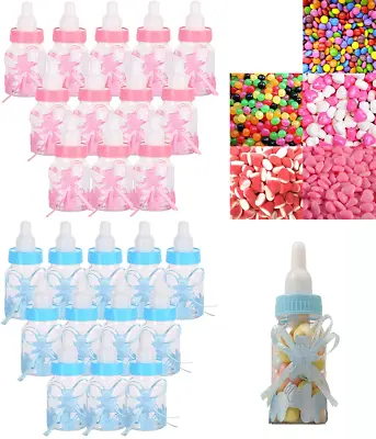 £12.99 • Buy 24-48 Fillable Bottles Candy Box Baby Shower Baptism Party Favour Christening UK