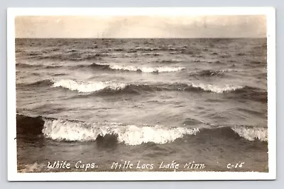 RPPC White Caps On Mille Lacs Lake Minnesota Antique Unposted Photo Postcard • $7.95