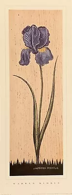 Art Print~IRIS FLORAL PANEL~Warren Kimble~folk Primitive Flower 7.5x20 • $9.99