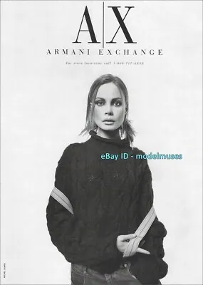 ARMANI EXCHANGE 1-Page Magazine PRINT AD Fall 1995 Michel Comte • $8