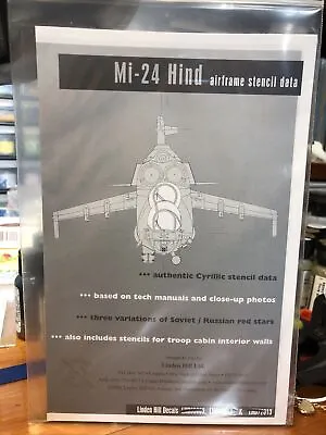 1/48 Linden Hill Mi-24 Hind Airframe Stencil Data LHD48013 • $16.95