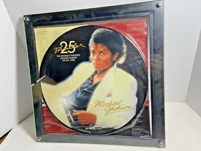 2008 Michael Jackson Thriller  25th Anniversary Picture Vinyl LP W/Wall Frame • $34.99